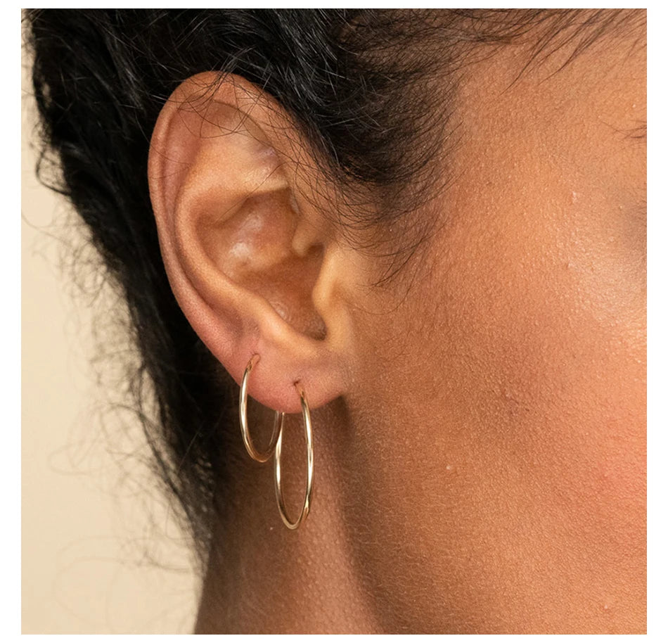 Skinny Hoop Earrings