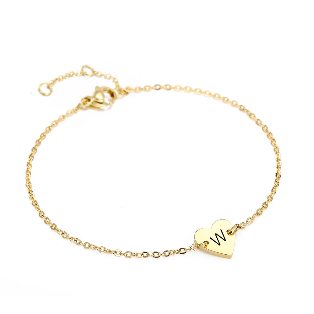 Madison Initial Heart Bracelet