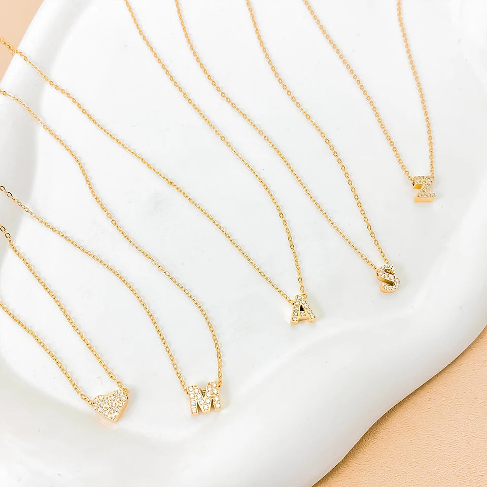 Mia Initial Studded Necklace