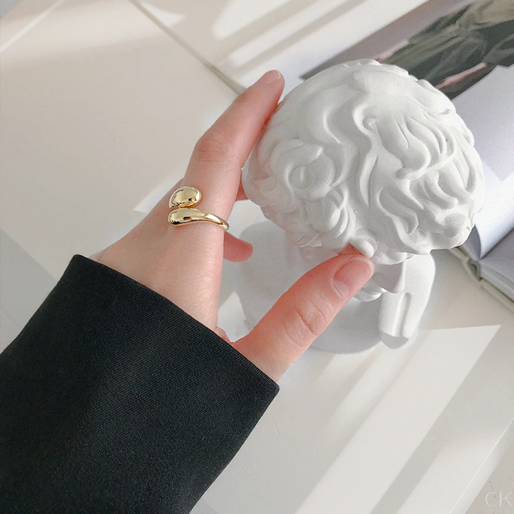 Double Open Feather Ring