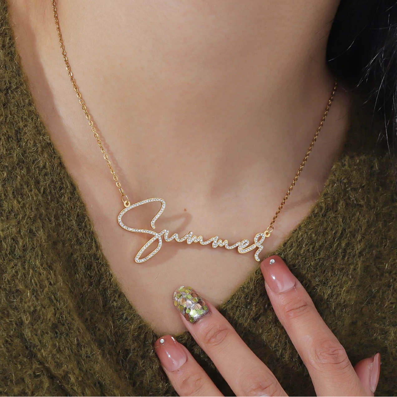 She's Hot Cursive Neckace