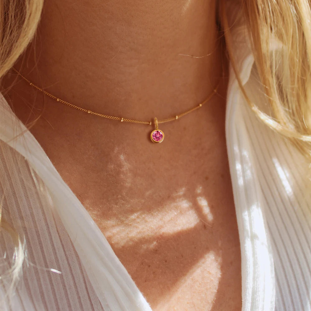 Effie Birthstone Beaded Choker
