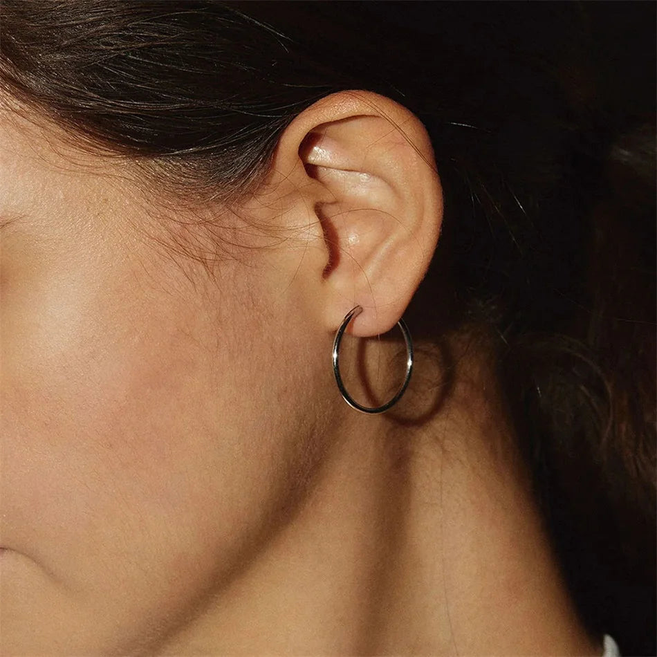 Skinny Hoop Earrings