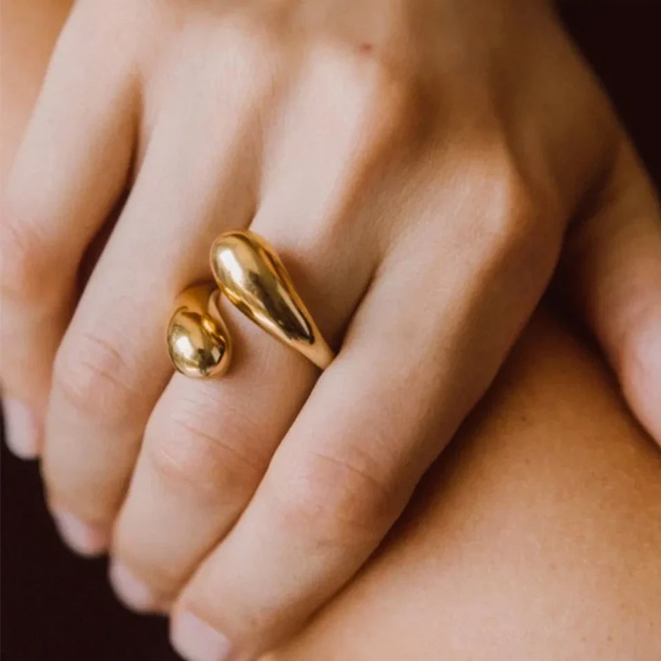 Double Open Feather Ring