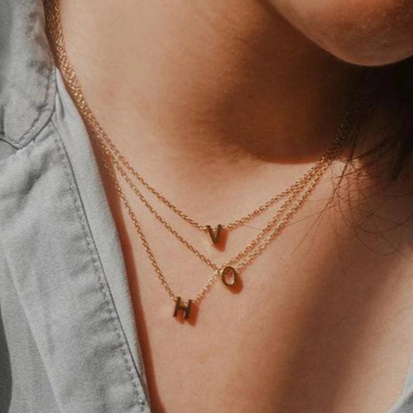 Hailey Initial Charm Necklace