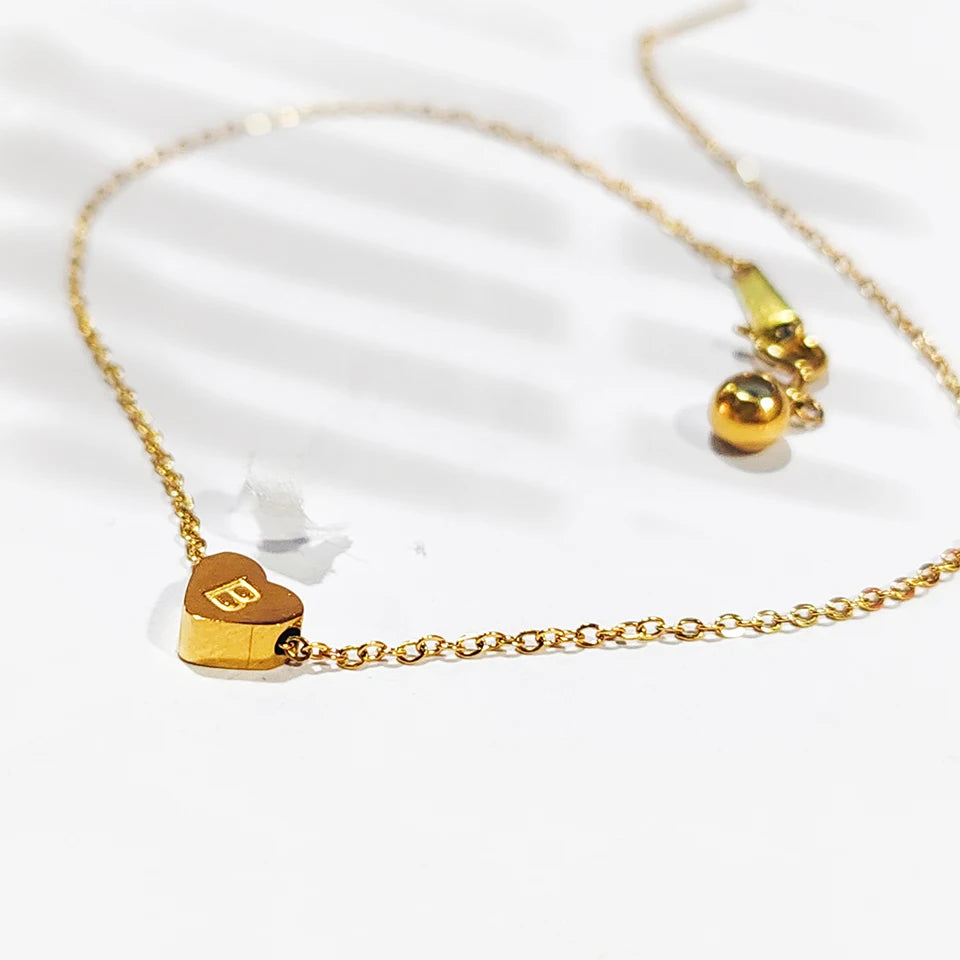 Golden Girl Initial Anklet