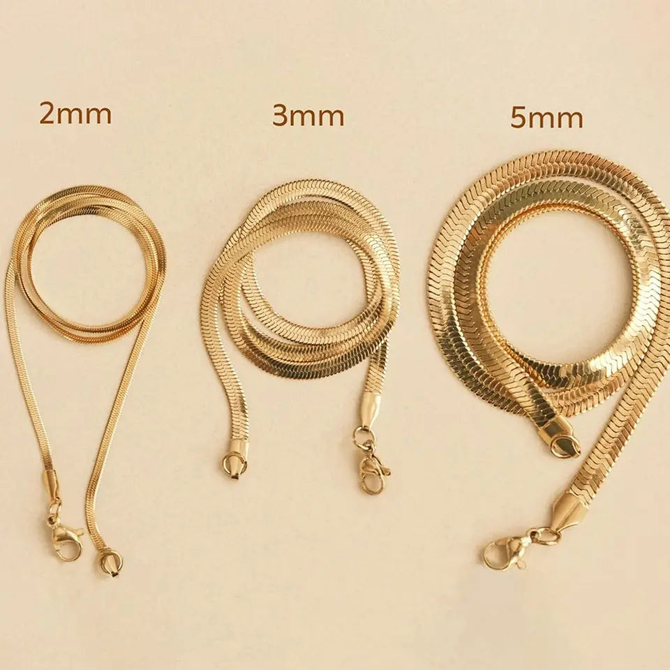 Lover Girl Gold Herringbone Necklace