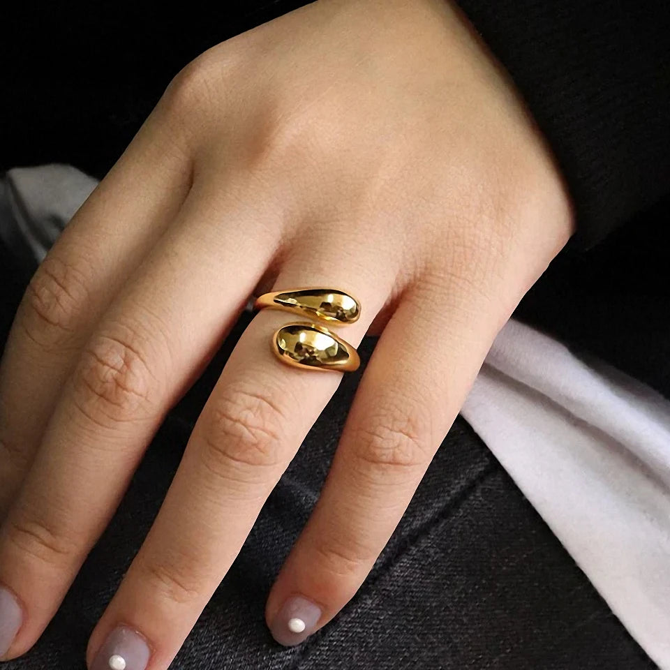 Double Open Feather Ring