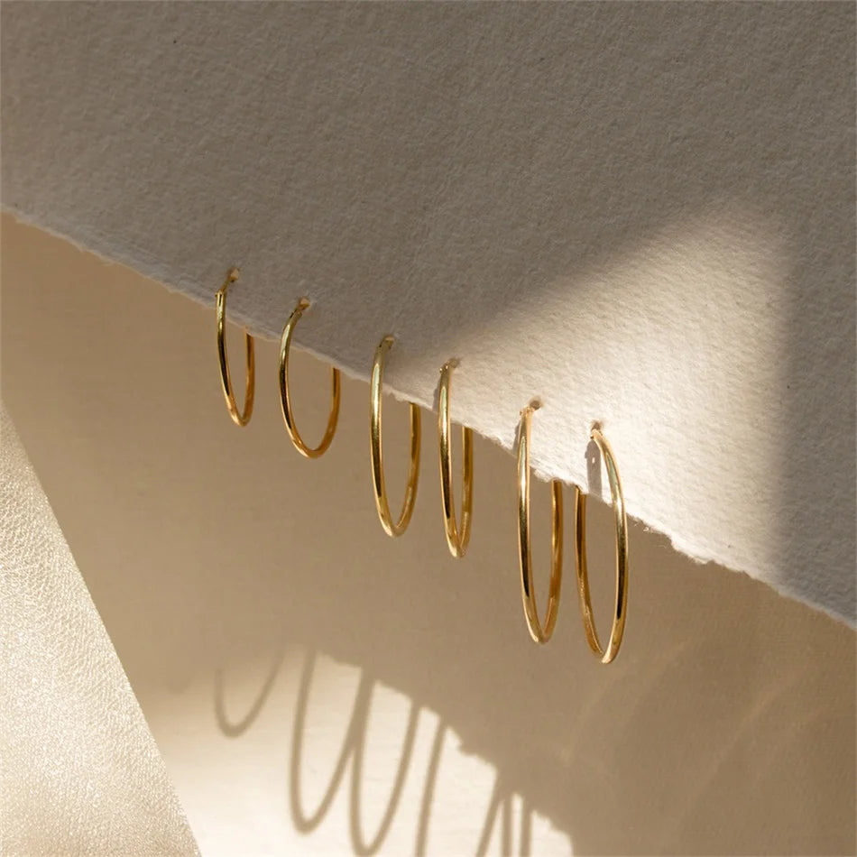 Skinny Hoop Earrings