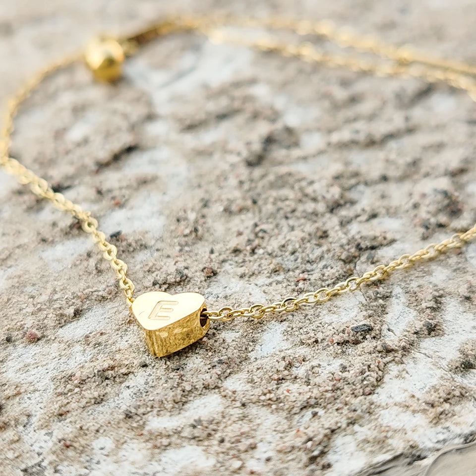 Golden Girl Initial Anklet