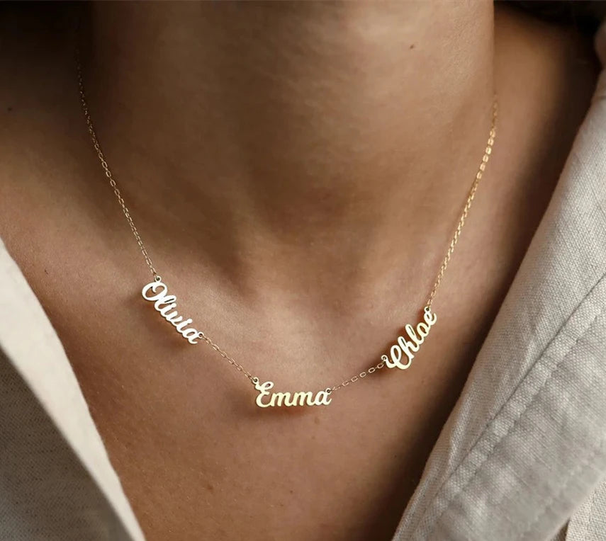 Happiest Girl Three-Name Necklace