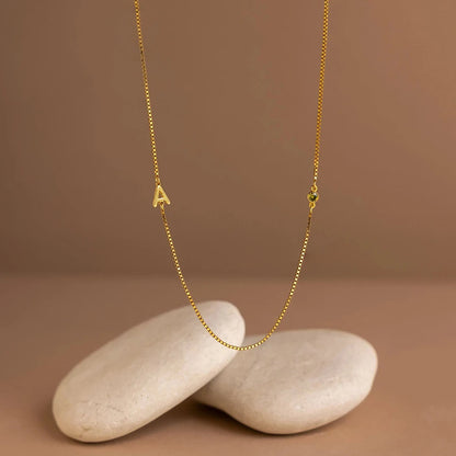 Birthstone + Initial Necklace