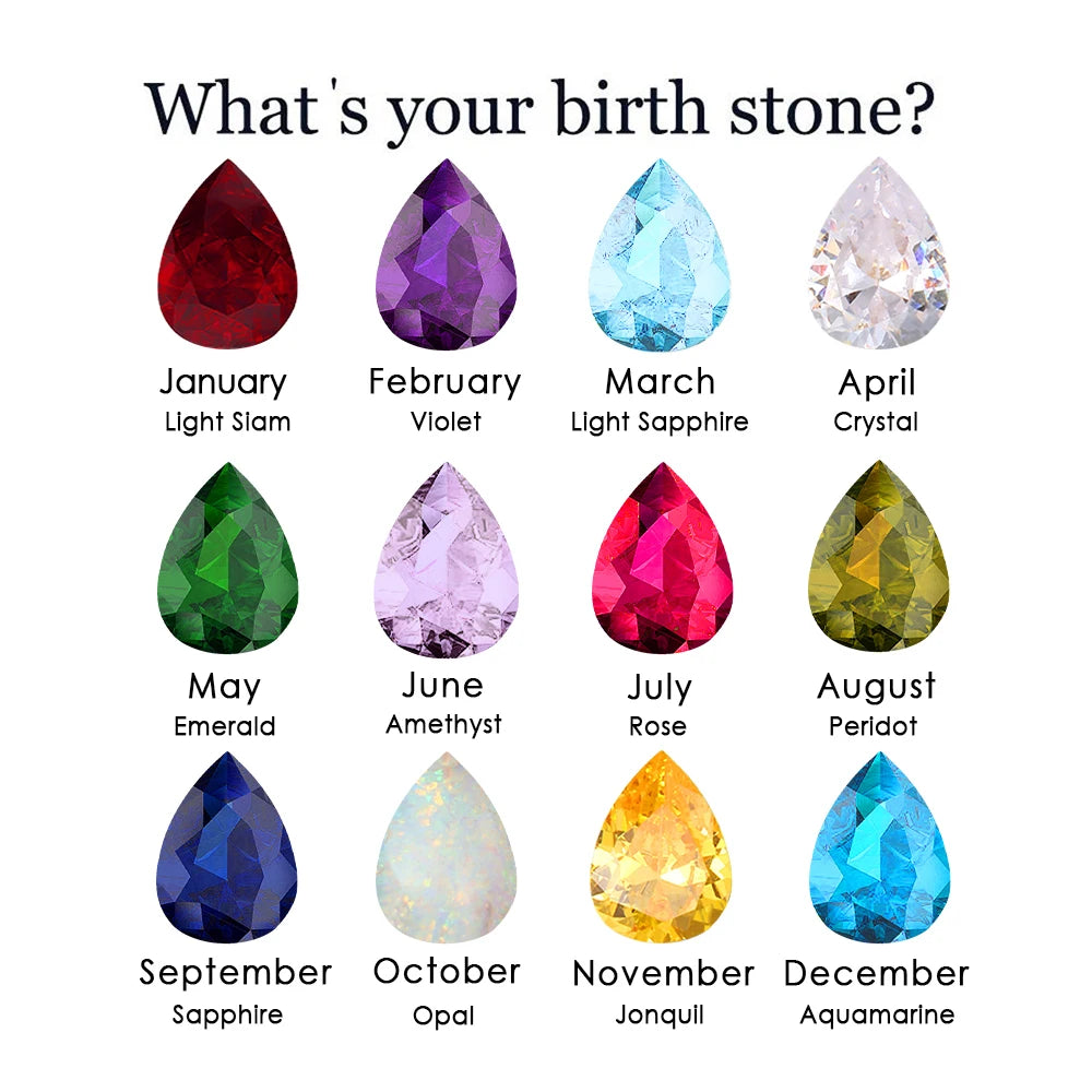 Birthstone Teardrop Pendant
