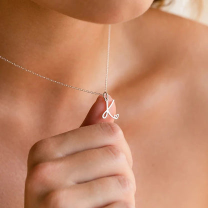Little Heart Initial Necklace