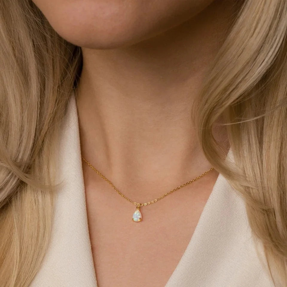 Birthstone Teardrop Pendant