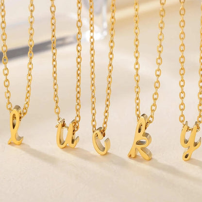 Lowercase Initial Pendant Necklace