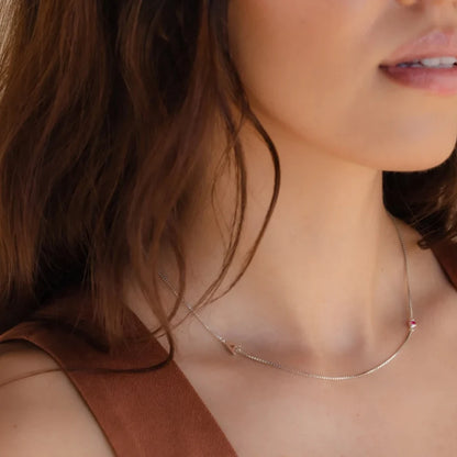 Birthstone + Initial Necklace
