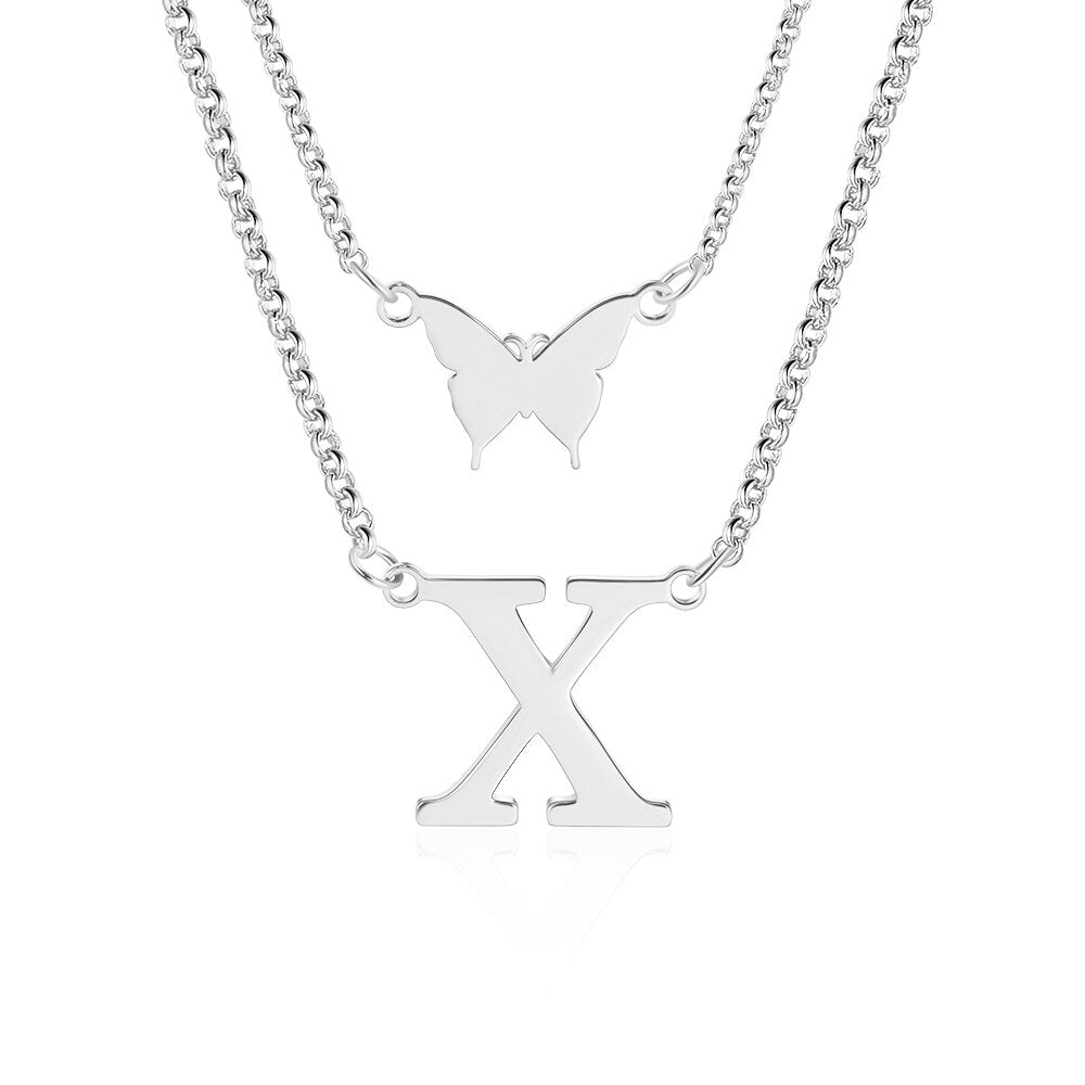 Happiest Girl Initial Layered Necklace