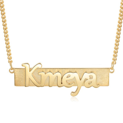 Luckiest Girl Nameplate Necklace