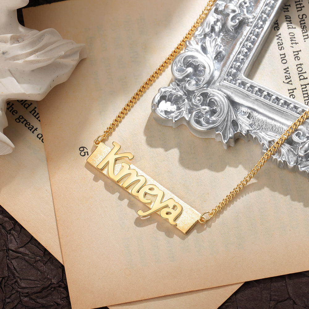 Luckiest Girl Nameplate Necklace